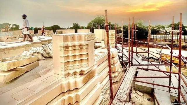 ਮੰਦਿਰ ਦਾ ਨਿਰਮਾਣ ਕਾਰਜ