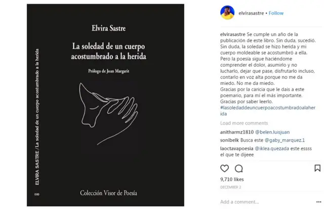 (Foto: Instagram Elvira Sastre)