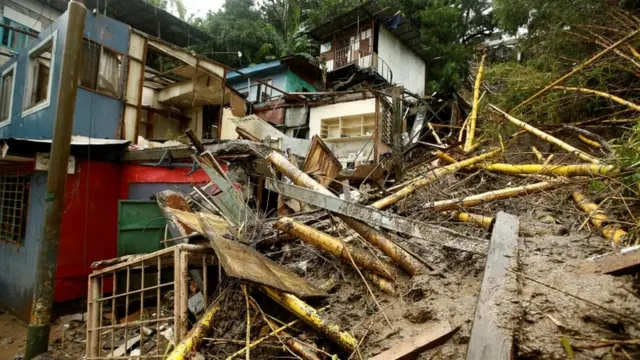 Casas destruídas pela tempestade tropical Nate,betsul5betsuloutubrobetsul2017.