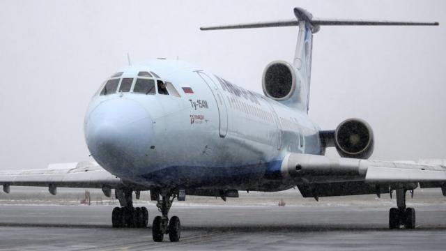 Ту-154М компании "Алроса" во время последнего рейса