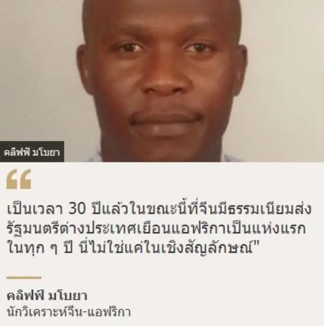 โควตคำพูด คลิฟฟ์ มโบยา นักวิเคราะห์จีน-แอฟริกา