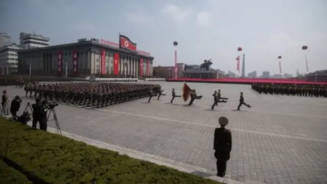 उत्तर कोरिया का सैन्य प्रदर्शन