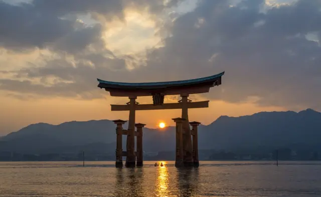 Itsukushima shrine in Miyajima, Japan