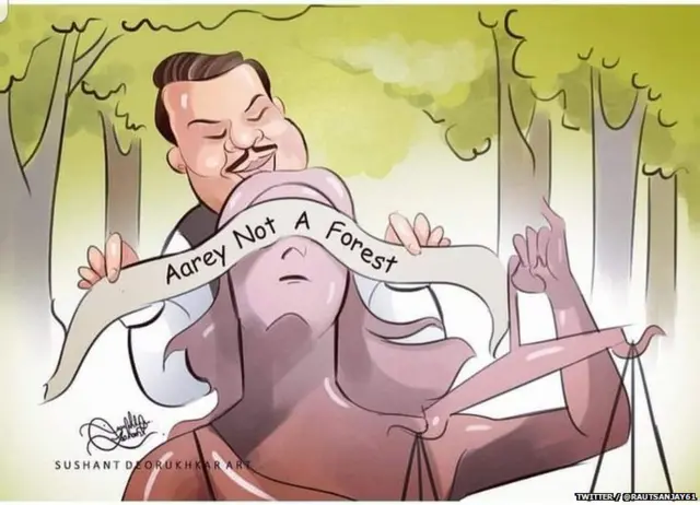 संजय राऊत यांनी ट्वीट केलेले कार्टून.