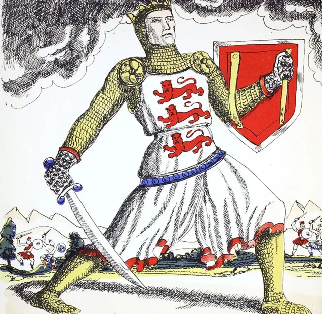 Ilustracion de Reyes y Reinas de Eleanor y Herbert Farjeon, 1932. Artista Rosalind Thornycroft.