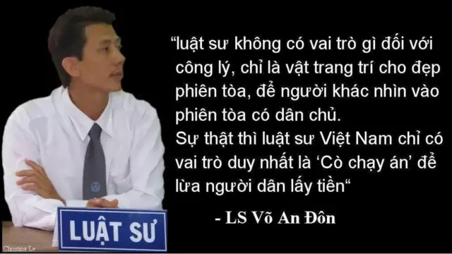 Hình ảnh trong bài đăng trên Facebook của luật sư Võ An Đôn