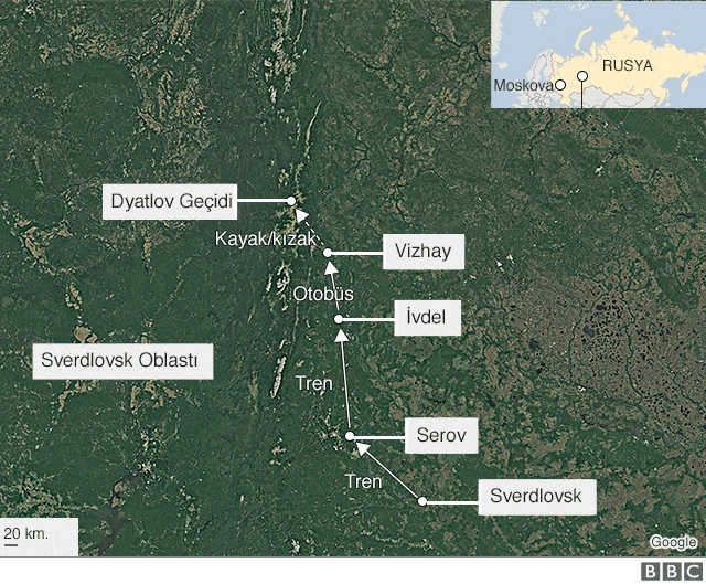 dyatlov rotası