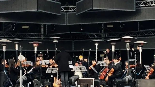 Koncert klasične muzike na platou ispred Narodne Skupštine, Beograd, 1.1.2019.