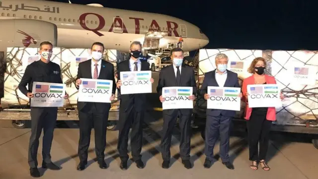 Ўзбекистонга келтирилган Модерна вакциналари партияси