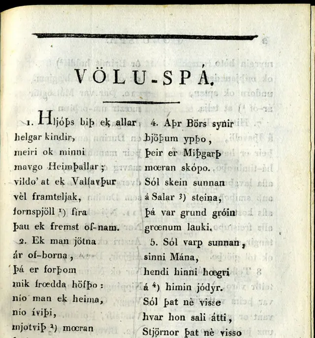 El Voluspá (Foto: A.A. Afzelius/Wikimedia Commons)