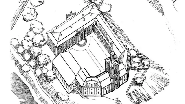 Корецький замковий комплекс. Графічна реконструкція Ольги Михайлишин
