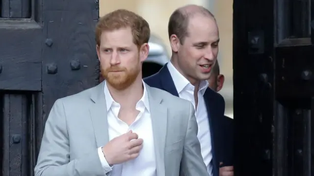 Britain"s Prince Harry (L) and his best man Prince William, Duke of Cambridge, (R)