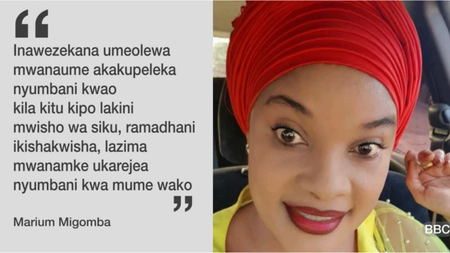 Marium Migomba ,mshehereshaji na anatoa mafunzo kwa mabinti kabla ya kuolewa