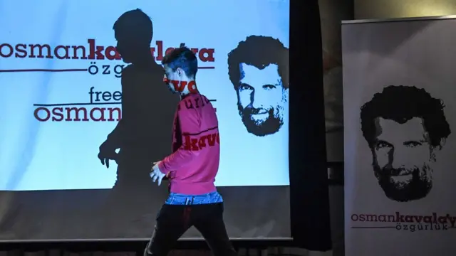 Osman Kavala için düzenlenen bir etkinlik
