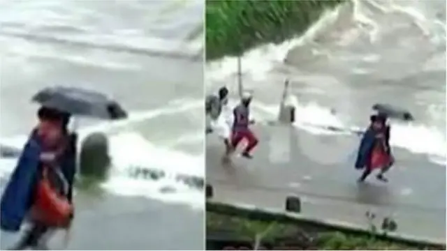 బిడ్డను కాపాడిన జవాను