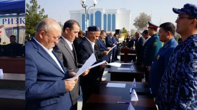 Сирдарёлик фермерлар ҳокимият вакиллари ва ҳуқуқ тартибот идоралари масъуллари олдида қасамёд келтирган