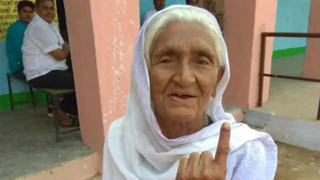 ਬਿਹਾਰ ਵਿੱਚ ਇੱਕ ਬਜ਼ੁਰਗ ਵੋਟਰ
