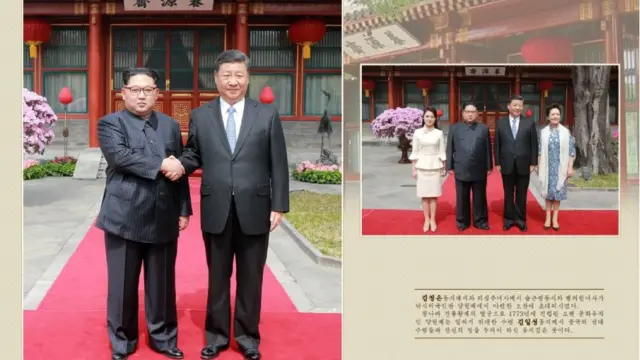 북한 외국문출판사가 지난 5월 12일 공개한 김정은 국무위원장 화보 '대외관계 발전의 새 시대를 펼치시어'.