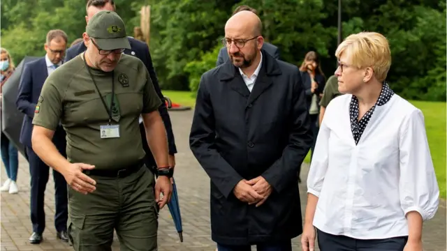 Премьер-министр Литвы и Шарль Мишель