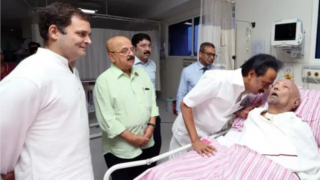 राहुल गांधी, दयानिधी मारन, स्टॅलिन आणि करुणानिधी