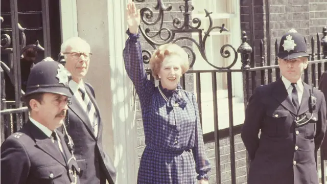 Маргарет Тэтчер после победы на выборах 1983 года