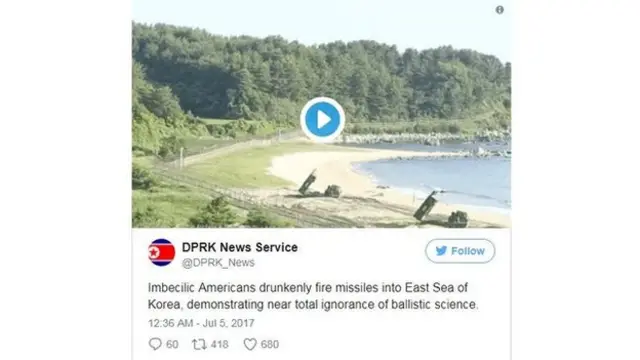 DPRK Tweet