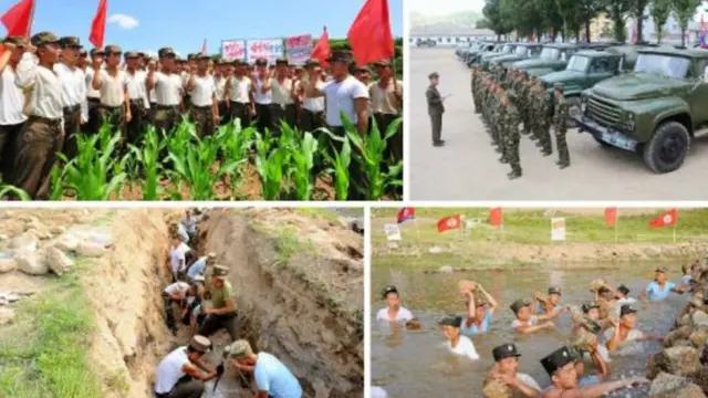 북한 노동당 기관지 노동신문은 2017년 6월 1면에 '온 나라가 가뭄과의 투쟁에 총동원, 총집중'이라는 기사에서 농업부문 일꾼들과 근로자들, 지원자들에 의해 연 2만4700여 정보의 논과 밭에 물주기가 진행됐다고 보도했다. (노동신문) 2017.6.28