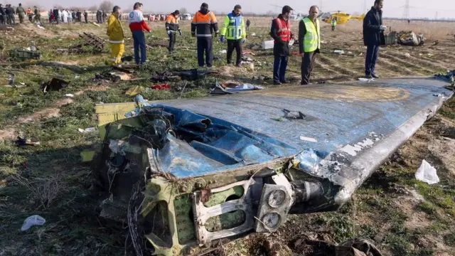 Plane debris in Iran
