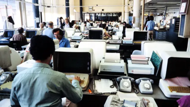 Redacción de la agencia AFP en 1980