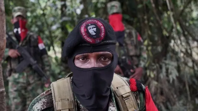 Yerson, commander of the National Liberation Army (ELN), talks to Reuters in the northwestern jungles in Colombia, August 30, 2017.