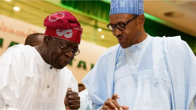 Bola Tinubu ati Muhammadu Buhari