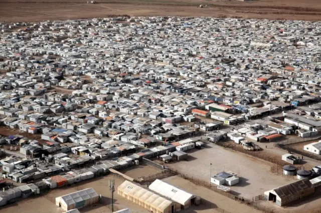 نمای هوایی اردوگاه مخیم الزعتری