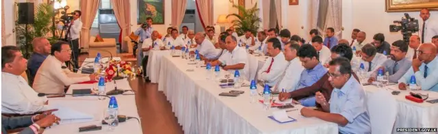 ජනාධිපති මෛත්‍රිපාල සිරිසේන, පුවත්පත් කතුවරුන් සහ මාධ්‍ය ආයතන ප්‍රධානීන් සමග පැවැත්වූ සාකච්ඡාව