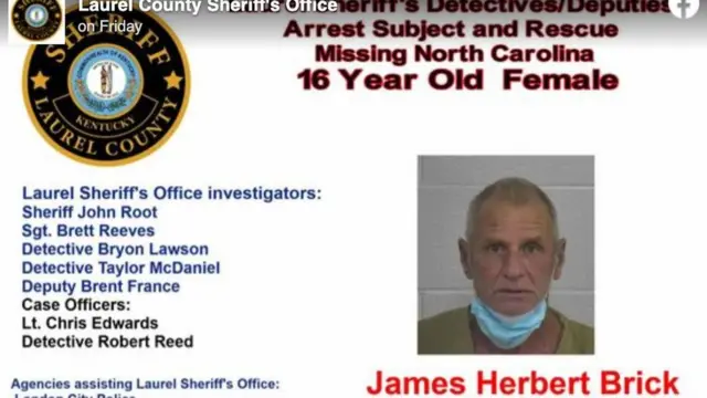 Kız çocuğunun bulunduğu aracı kullanan 61 yaşındaki James Herbert Brick'in gözaltına alındığı açıklandı