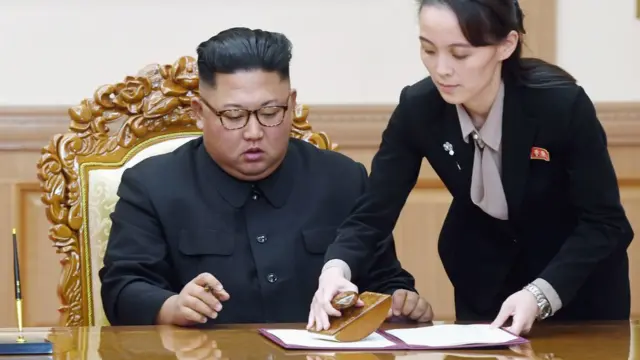 Kim Jong Un e Kim Yo-jong