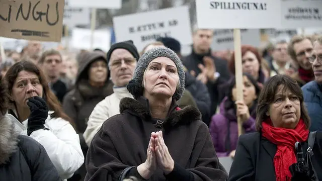 Protesto na Islândia