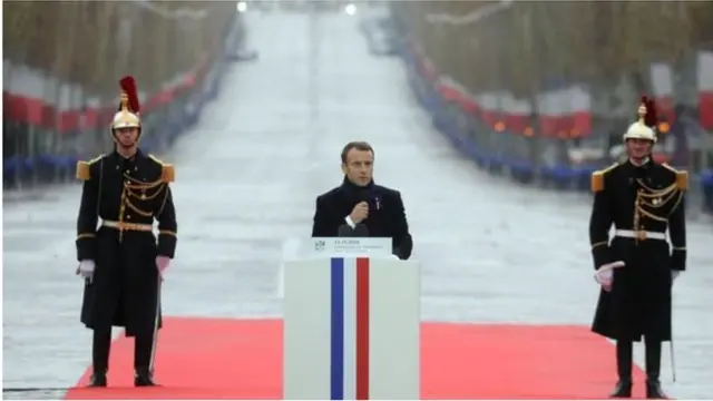 मॅक्रॉन, फ्रान्स, पहिलं महायुद्ध, शांतता