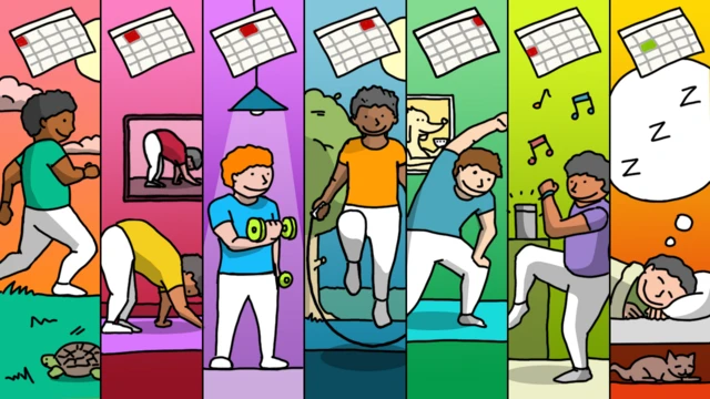 Ilustración sobre ejercicio agendado