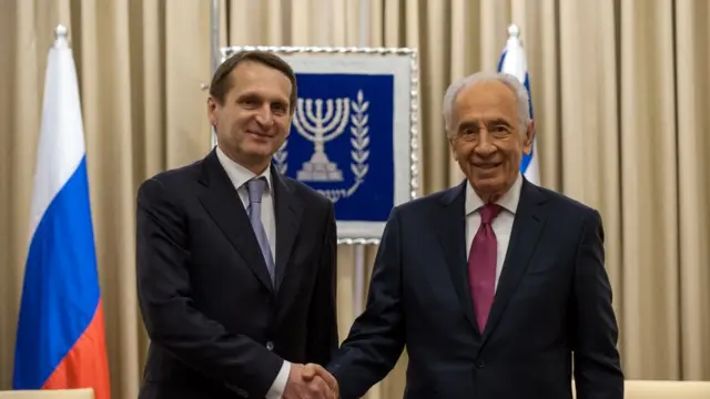 Narishkin (i), durante una visita a Israel en 2014.