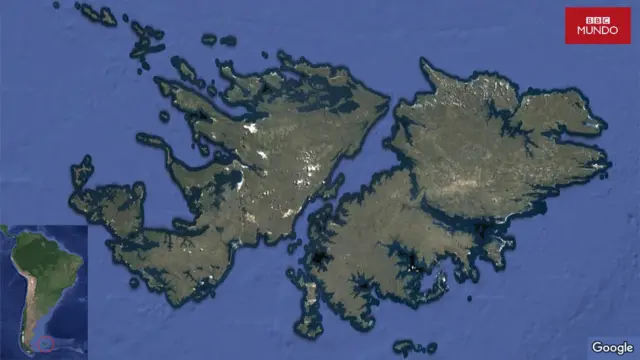 Mapa islas Malvinas / Falklands.