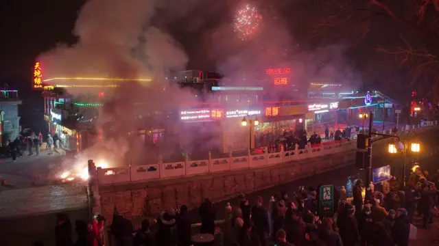 北京民众看烟花（27/1/2017）