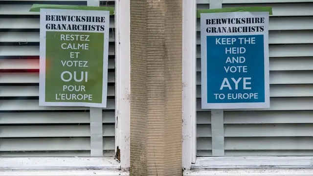 Плакаты, на которых написано: "Скажите да Европе".