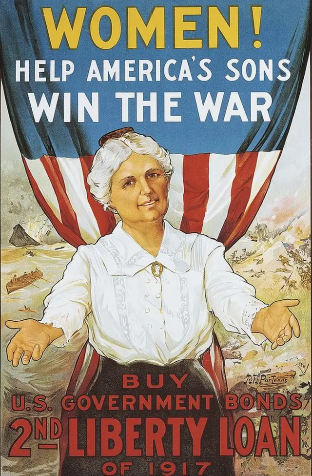 Propaganda americanabrazino777 jogo1917 mostra ilustraçãobrazino777 jogomulherbrazino777 jogofrente a bandeira americana com as mãos estendidas