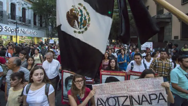 Protesta por el caso Ayotzinapa