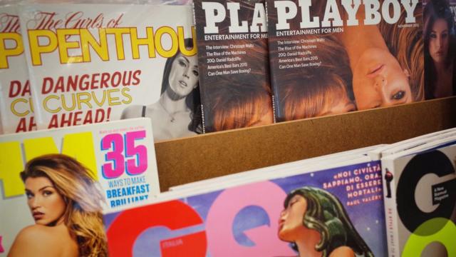 Ejemplares de la revista Playboy y otras publicaciones