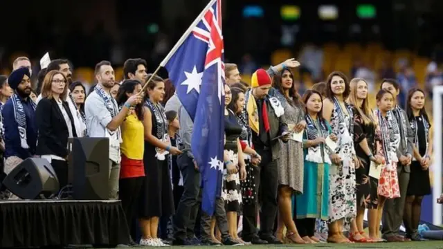 ඕස්ට්රේලියාවේ පුරවැසිභාවය පිරිනැමීම සඳහා පැවති උත්සවයක්