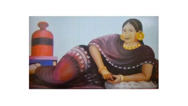 Pintura de Abdulaziz Farah de una novia, de 1950.