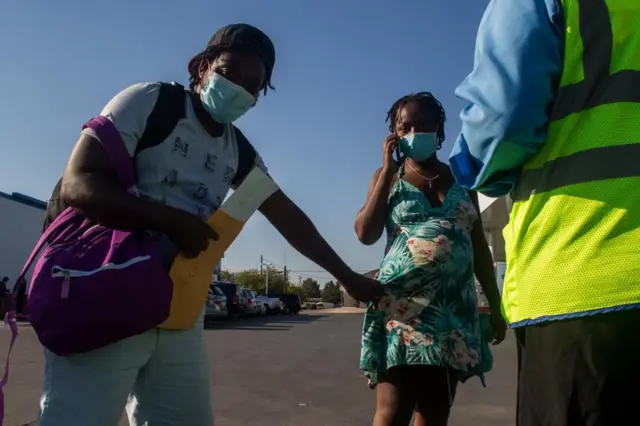 Haitian migrants in Del Rio