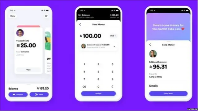 लिब्राद्वारे पैसे पाठवणं हे मेसेज पाठवण्याइतकं सोपं असंल, असा फेसबुकचा दावा आहे.