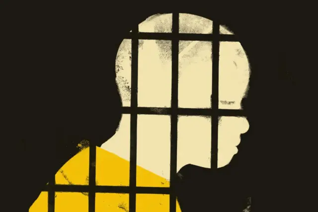 Ilustrasi anak-anak yang dipenjara.